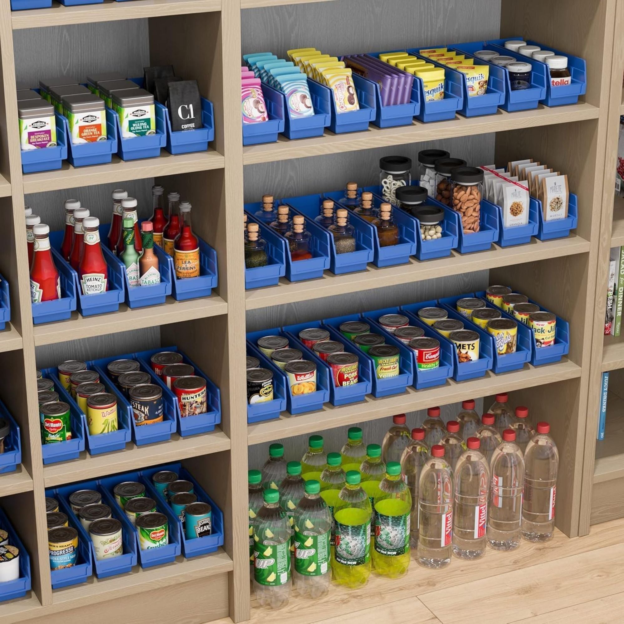 Akro-Mils 24 Pack Plastic Storage Shelf Bins, Space-Saving Organizers,(Open Box) - VMInnovations