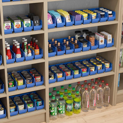 Akro-Mils 24 Pack Plastic Storage Shelf Bins, Space-Saving Organizers,(Open Box) - VMInnovations
