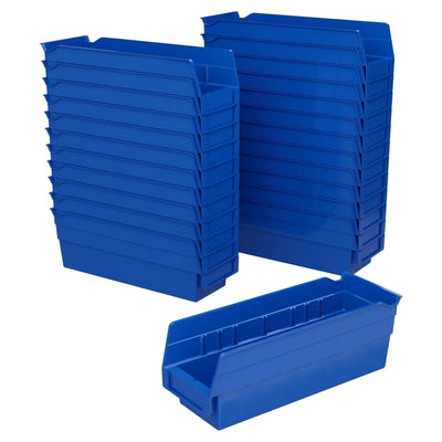 Akro-Mils 24 Pack Plastic Storage Shelf Bins, Space-Saving Organizers,(Open Box) - VMInnovations