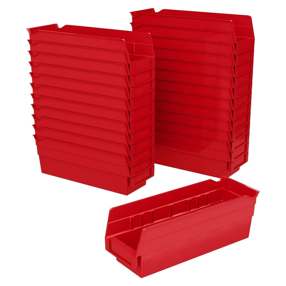 Akro-Mils 24Pk Plastic Storage Shelf Bins,Space-Saving Organizers(Open Box)