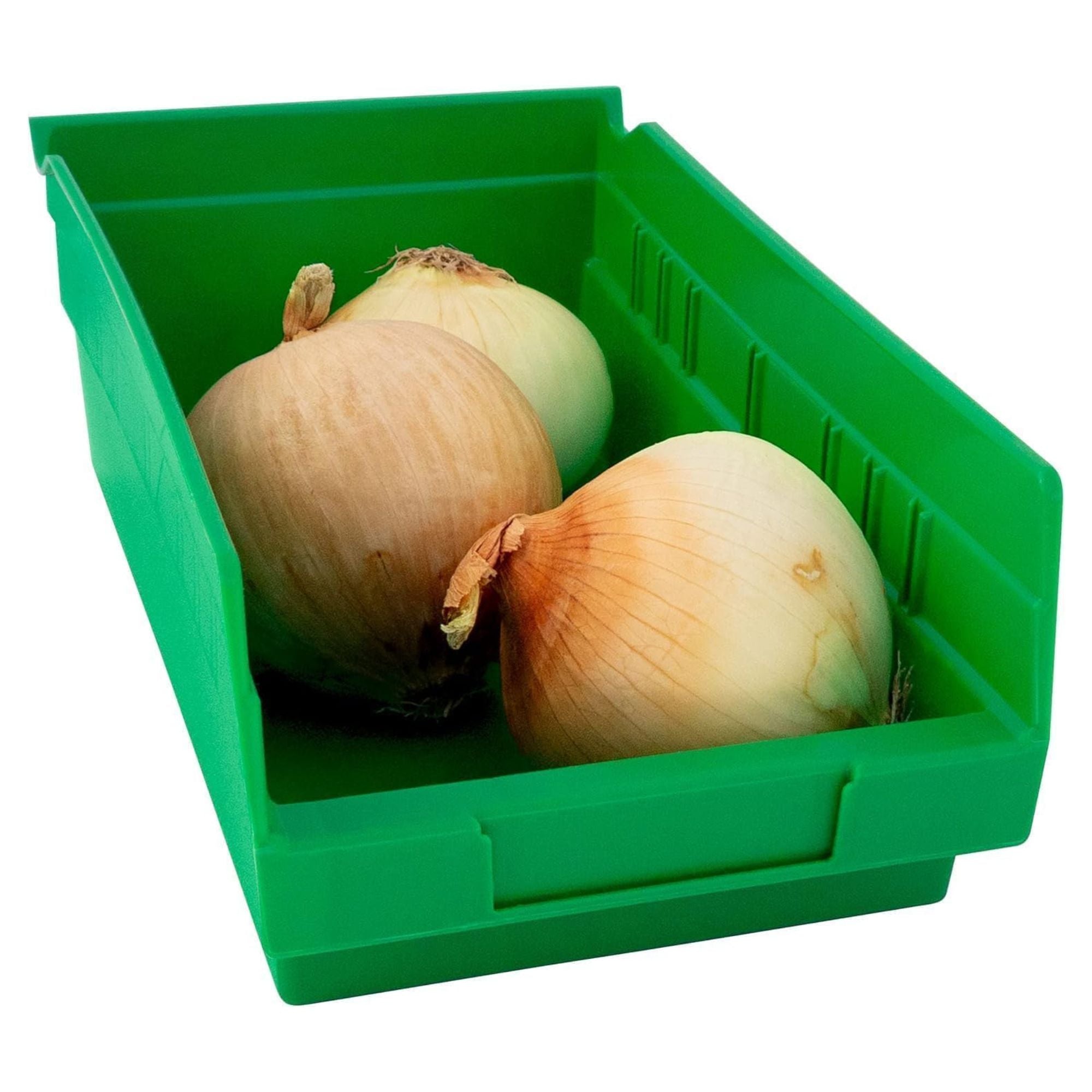 Akro-Mils 12 Pack Plastic Storage Shelf Bins, Space-Saving Organizers, Green - VMInnovations