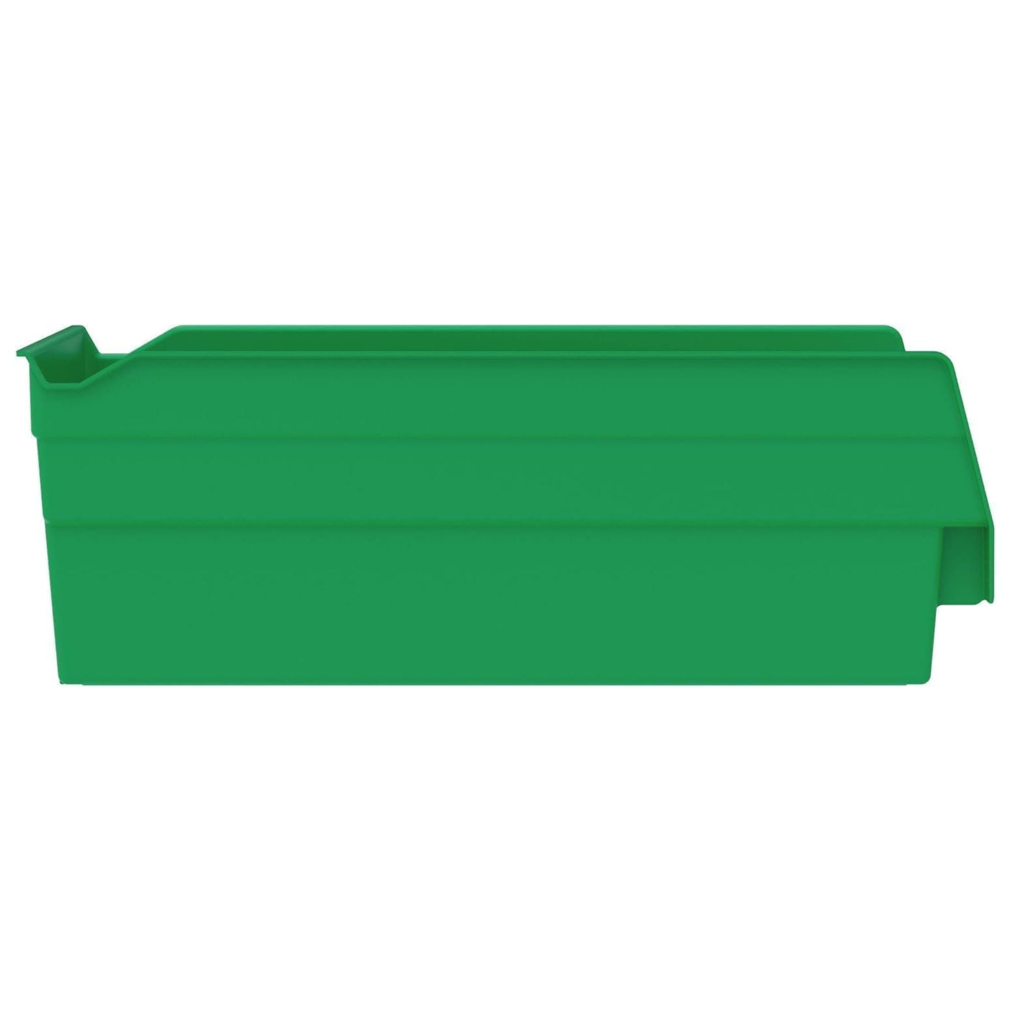 Akro-Mils 12 Pack Plastic Storage Shelf Bins, Space-Saving Organizers, Green - VMInnovations