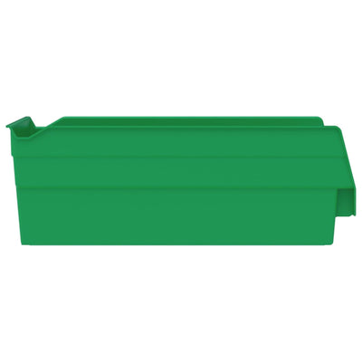 Akro-Mils 12 Pack Plastic Storage Shelf Bins, Space-Saving Organizers, Green - VMInnovations
