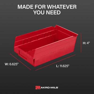 Akro-Mils 12 Pack AkroBins Plastic Storage Bins, Organizers (Open Box) - VMInnovations