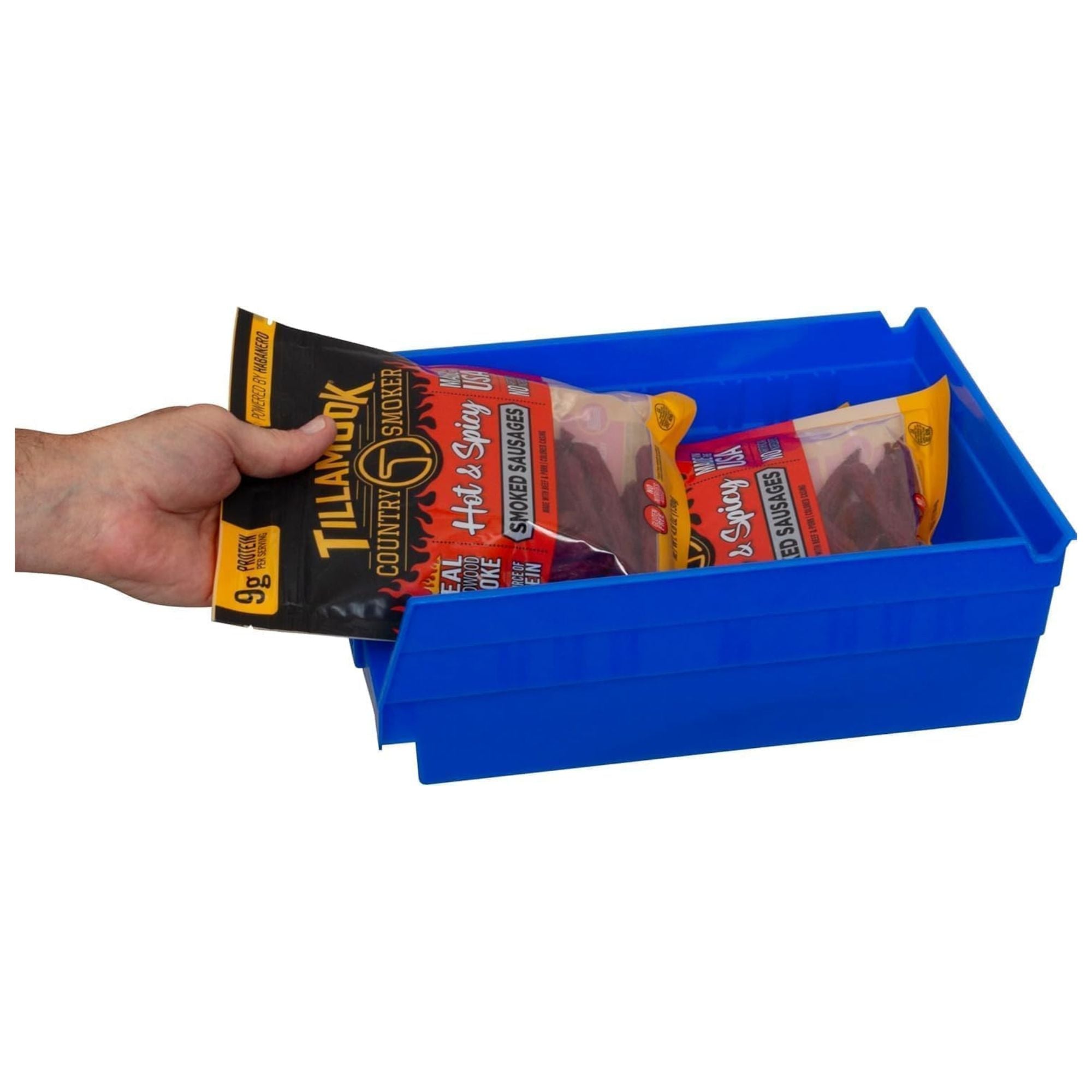 Akro-Mils 12 Pack Plastic Storage Shelf Bins, Space-Saving Organizers,(Open Box)