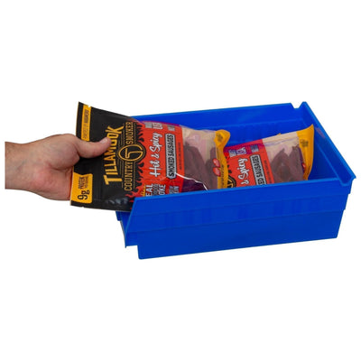 Akro-Mils 12 Pack Plastic Storage Shelf Bins, Space-Saving Organizers,(Open Box)