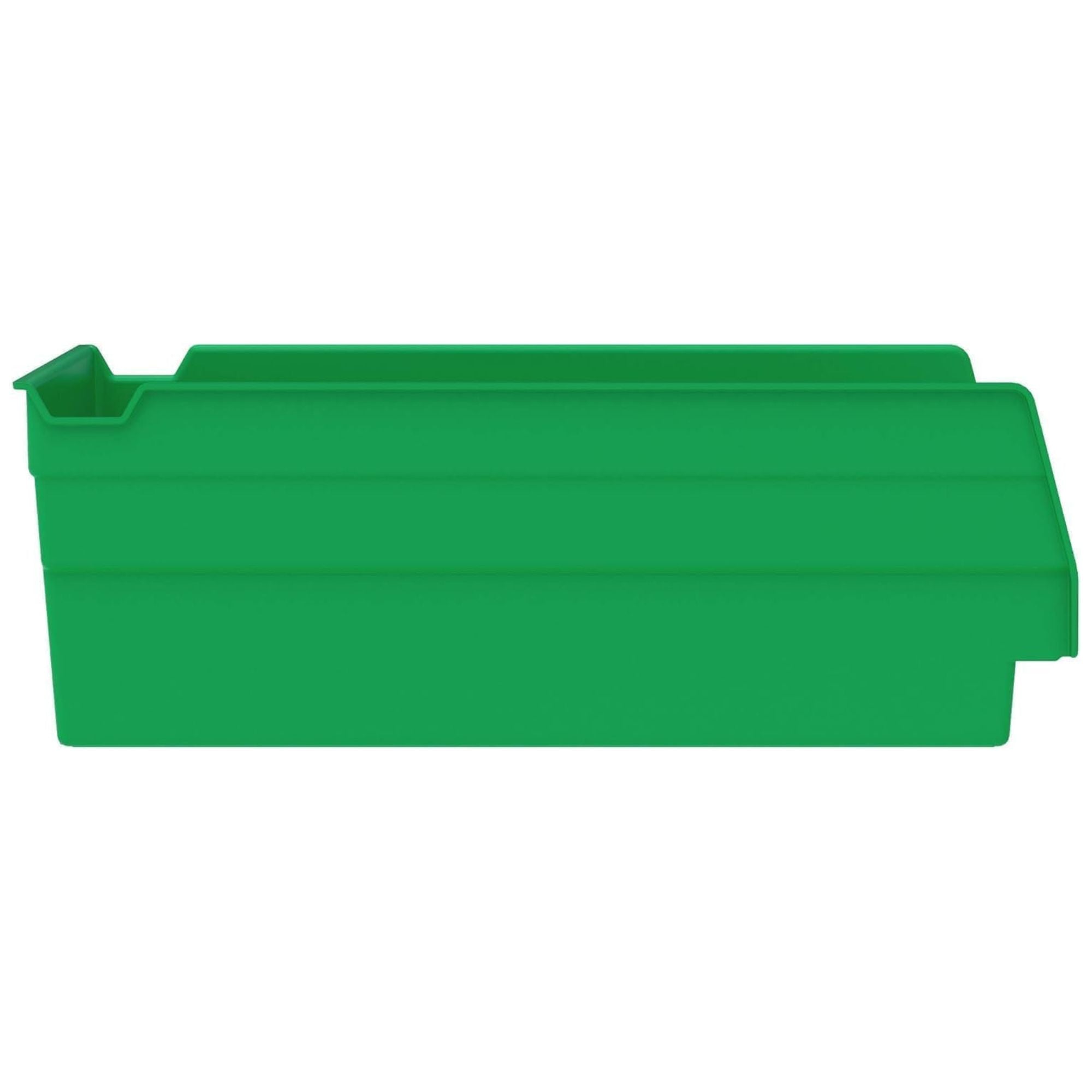 Akro-Mils 12 Pack Plastic Storage Shelf Bins, Space-Saving Organizers, Green - VMInnovations