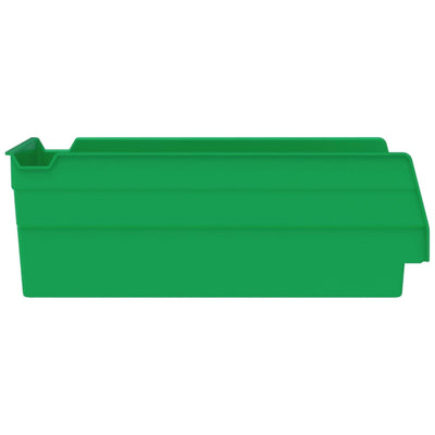 Akro-Mils 12 Pack Plastic Storage Shelf Bins, Space-Saving Organizers, Green - VMInnovations