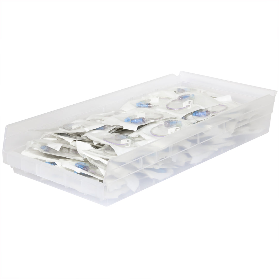 Akro-Mils 6 Pk AkroBins Plastic Storage Bins, Space-Saving Organizers,(Open Box)