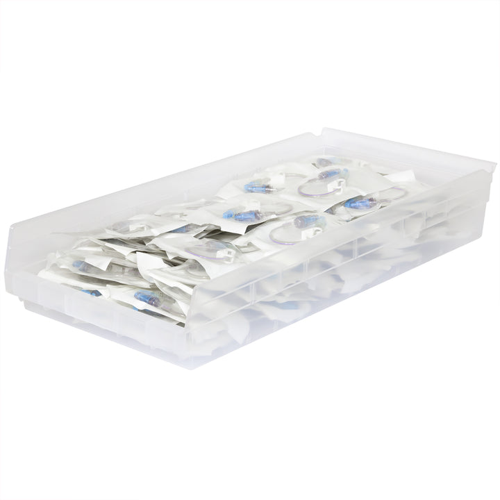 Akro-Mils 6 Pk AkroBins Plastic Storage Bins, Space-Saving Organizers,(Open Box)