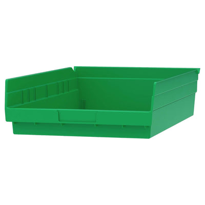 Akro-Mils 12 Pack AkroBins Plastic Storage Bins, Space-Saving Organizers, Green