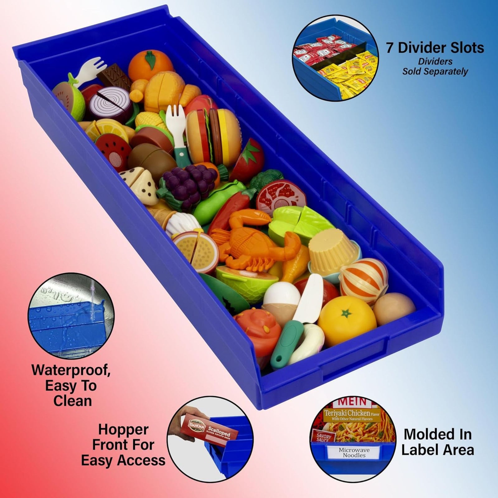 Akro-Mils 6 Pack AkroBins Plastic Storage Bins, Space-Saving Organizers, Green - VMInnovations