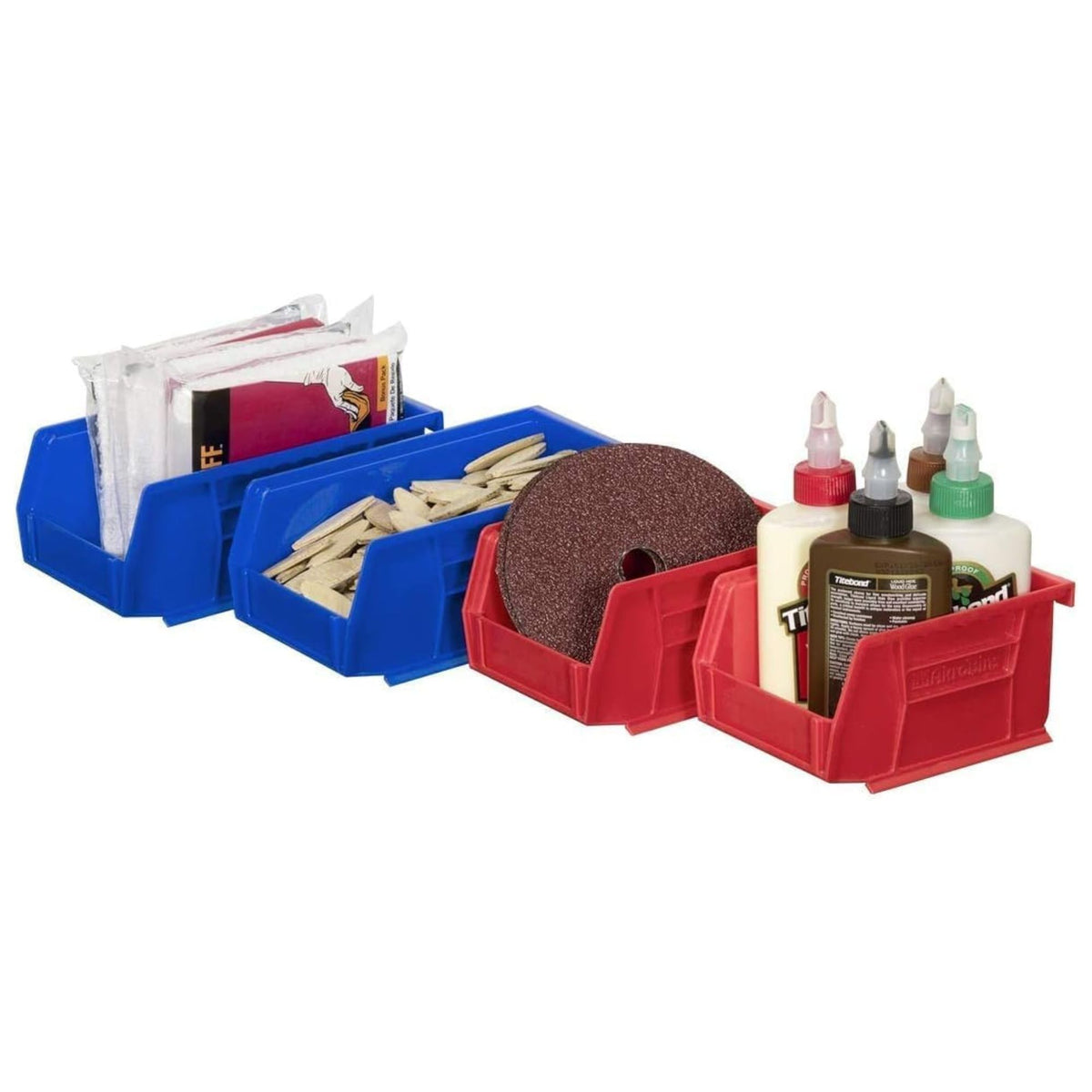 Akro-Mils 24 Pack AkroBins Plastic Storage Bins, Space-Saving Organizers, Blue (Open Box)
