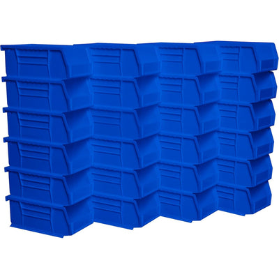 Akro-Mils 24 Pack AkroBins Plastic Storage Bins, Space-Saving Organizers, Blue (Open Box)