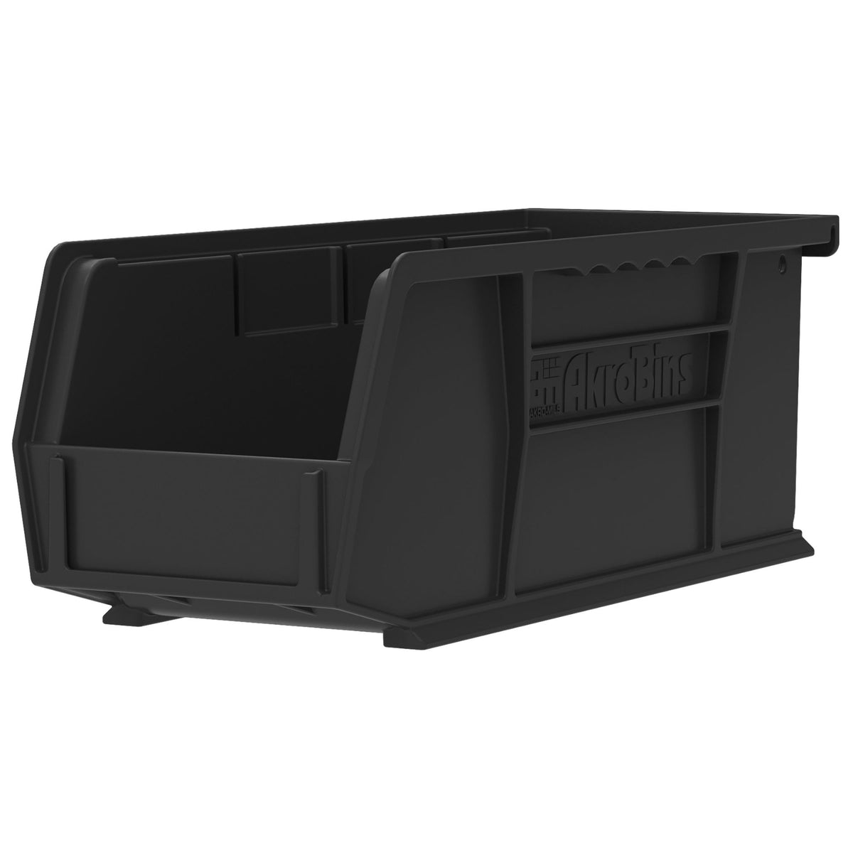 Akro-Mils 12 Pack AkroBins Plastic Storage Bins, Space-Saving Organizers, Black (Open Box)