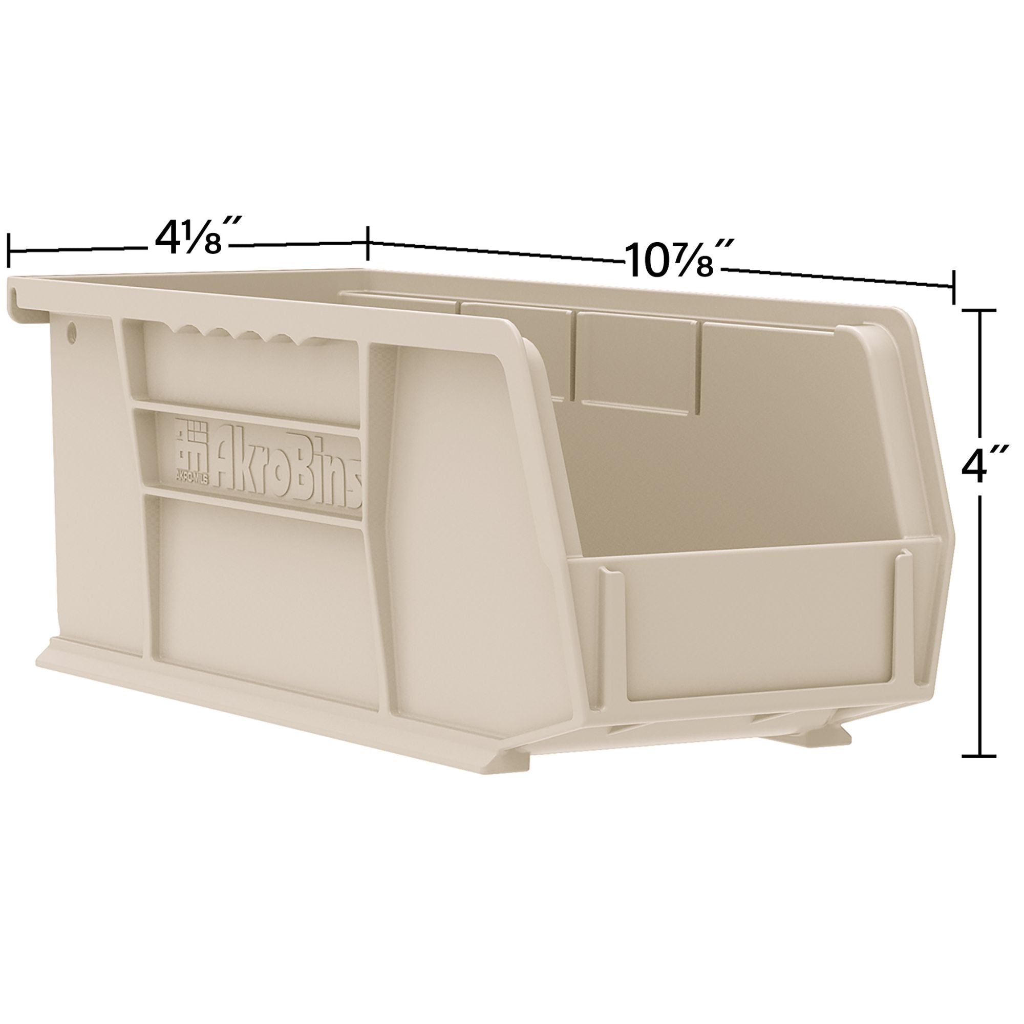 Akro-Mils 12 Pack AkroBins Plastic Storage Bins, Space-Saving Organizers, Black (Open Box)
