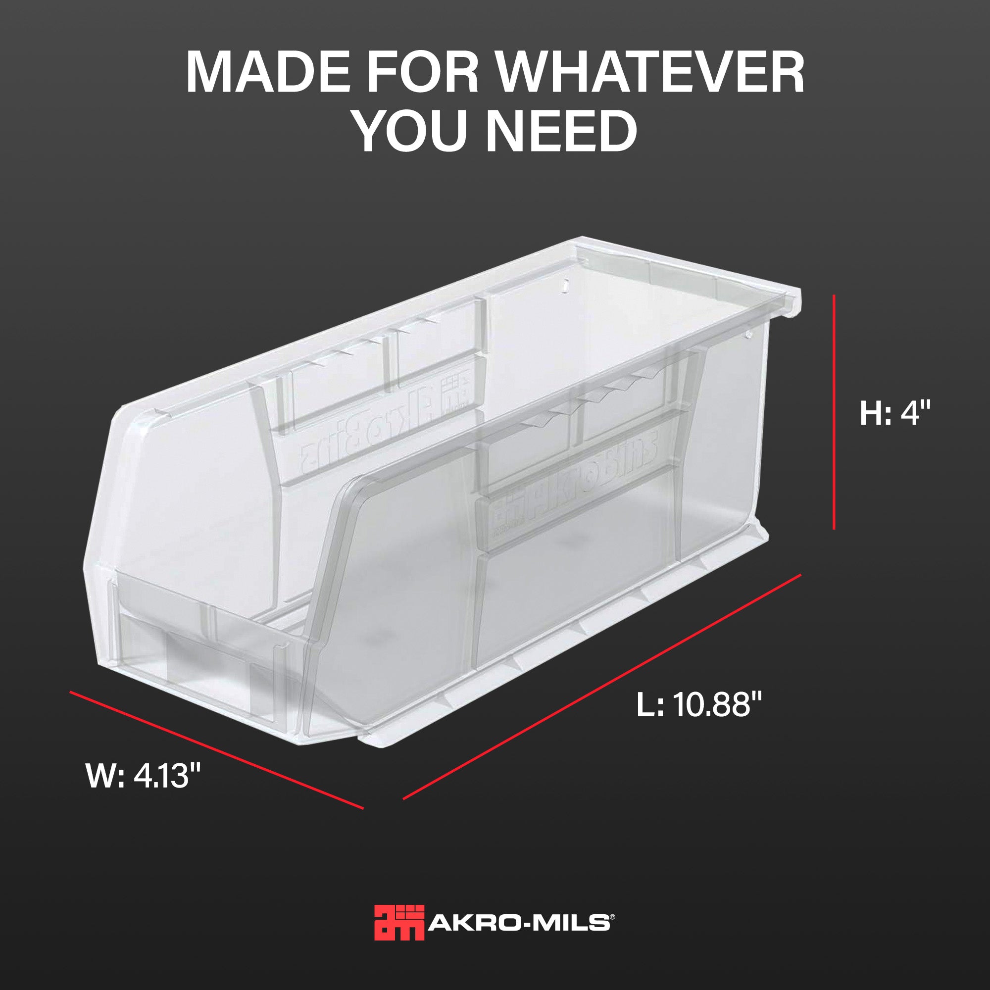 Akro-Mils 12 Pack AkroBins Plastic Storage Bins, Space-Saving Organizers, (Used) - VMInnovations