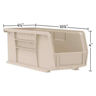 Akro-Mils 12 Pack AkroBins Plastic Storage Bins, Space-Saving Organizers, Clear - VMInnovations