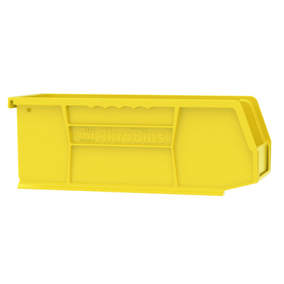 Akro-Mils 12 Pack AkroBins Plastic Storage Bins, Space-Saving Organizers, Yellow - VMInnovations