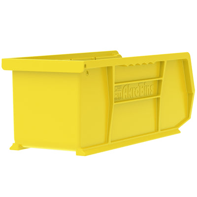 Akro-Mils 12 Pack AkroBins Plastic Storage Bins, Space-Saving Organizers, Yellow - VMInnovations
