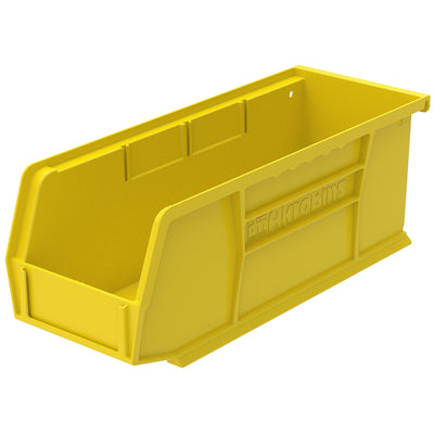 Akro-Mils 12 Pack AkroBins Plastic Storage Bins, Space-Saving Organizers, Yellow - VMInnovations