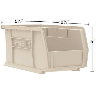 Akro-Mils 12 Pk AkroBins Plastic Storage Bins, Space-Saving Organizers(Open Box)