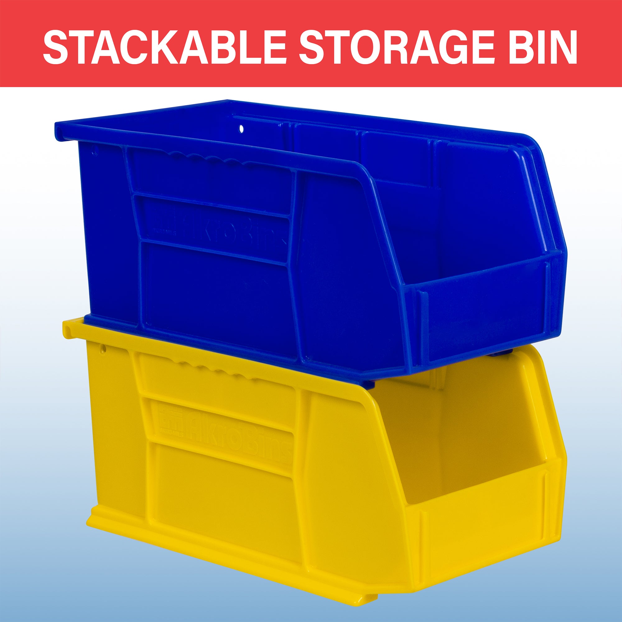 Akro-Mils 12 Pk AkroBins Plastic Storage Bins, Space-Saving Organizers(Open Box)