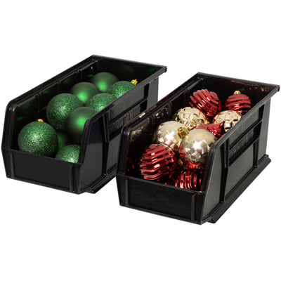 Akro-Mils 12 Pk AkroBins Plastic Storage Bins, Space-Saving Organizers(Open Box)