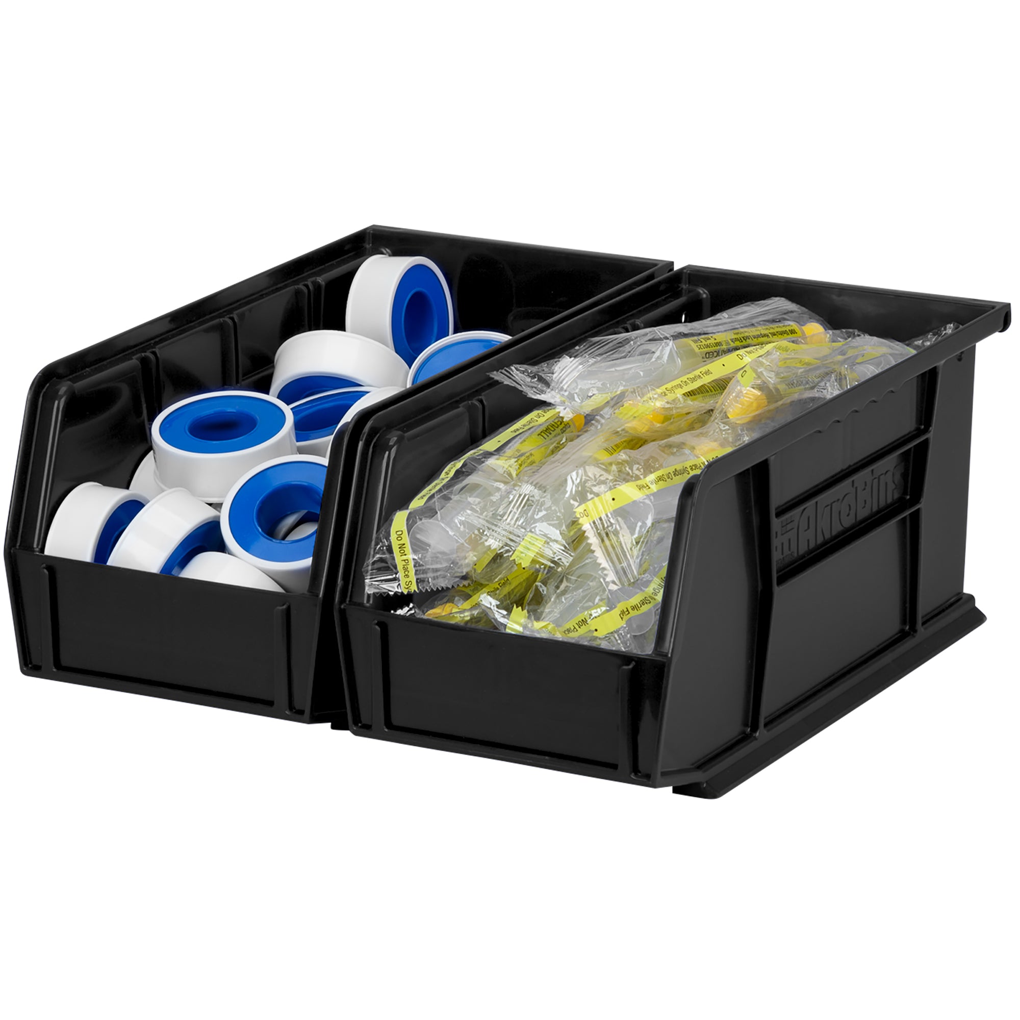 Akro-Mils 12 Pk AkroBins Plastic Storage Bins, Space-Saving Organizers(Open Box)