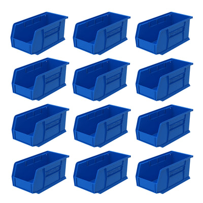 Akro-Mils 12 Pk AkroBins Plastic Storage Bins Space-Saving Organizers (Open Box)