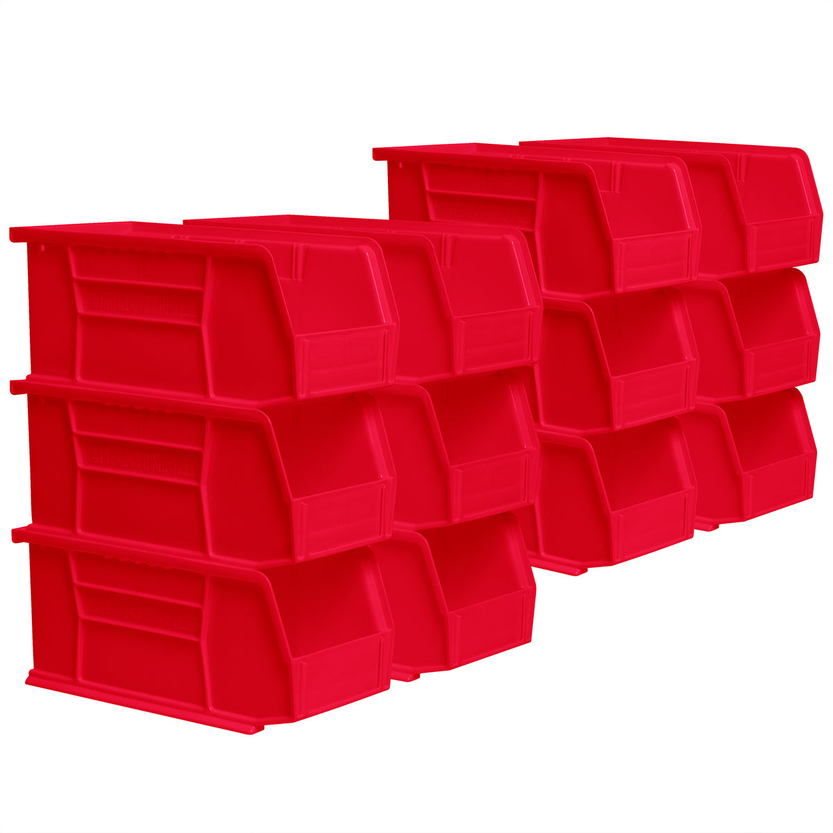 Akro-Mils 12 Pk AkroBins Plastic Storage Bins, Space-Saving Organizers(Open Box)