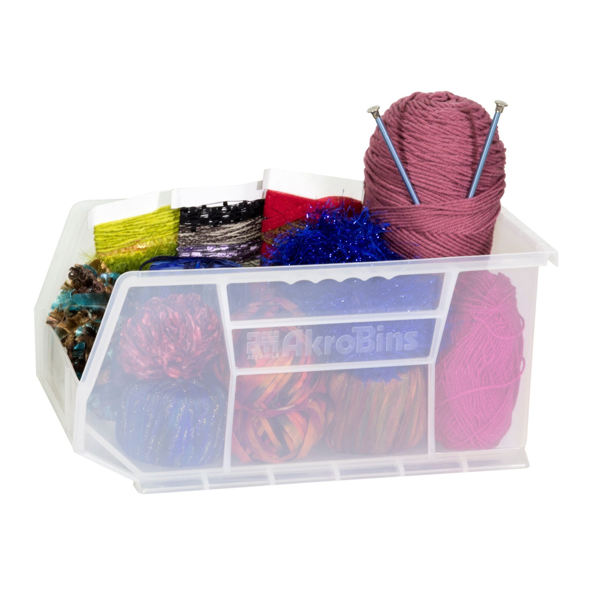 Akro-Mils 12 Pk AkroBins Plastic Storage Bins, Space-Saving Organizers(Open Box)