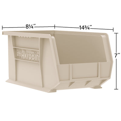 Akro-Mils 12 Pk AkroBins Plastic Storage Bins, Space-Saving Organizers(Open Box)