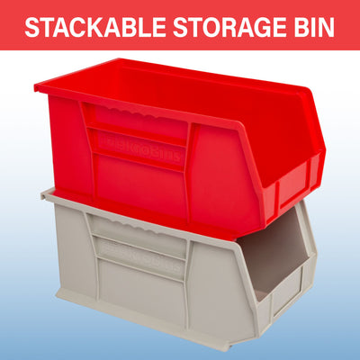 Akro-Mils 12 Pk AkroBins Plastic Storage Bins, Space-Saving Organizers(Open Box)