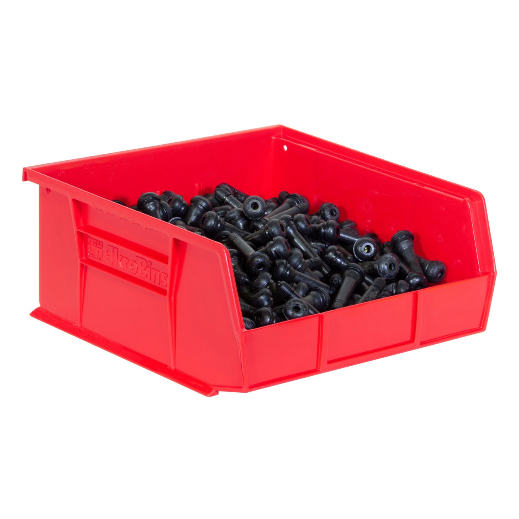 Akro-Mils 6 Pack AkroBins Plastic Storage Bins, Space-Saving Organizers, Red - VMInnovations