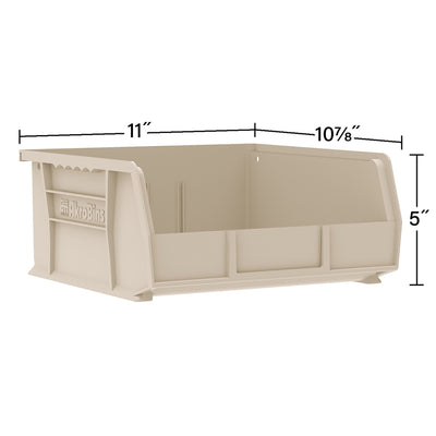 Akro-Mils 6 Pack AkroBins Plastic Storage Bins, Space-Saving Organizers, Red - VMInnovations