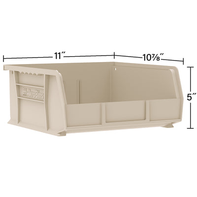 Akro-Mils 6 Pack AkroBins Plastic Storage Bins, Space-Saving Organizers, Clear - VMInnovations