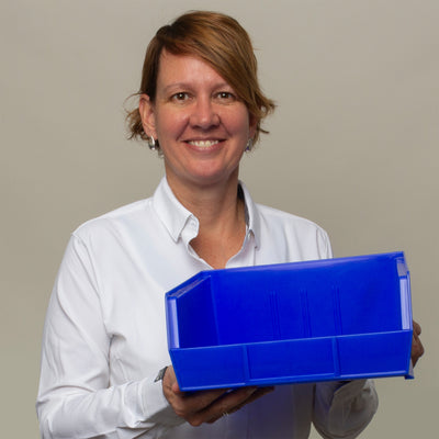 Akro-Mils 6 Pack AkroBins Plastic Storage Bins, Space-Saving Organizers, Clear - VMInnovations