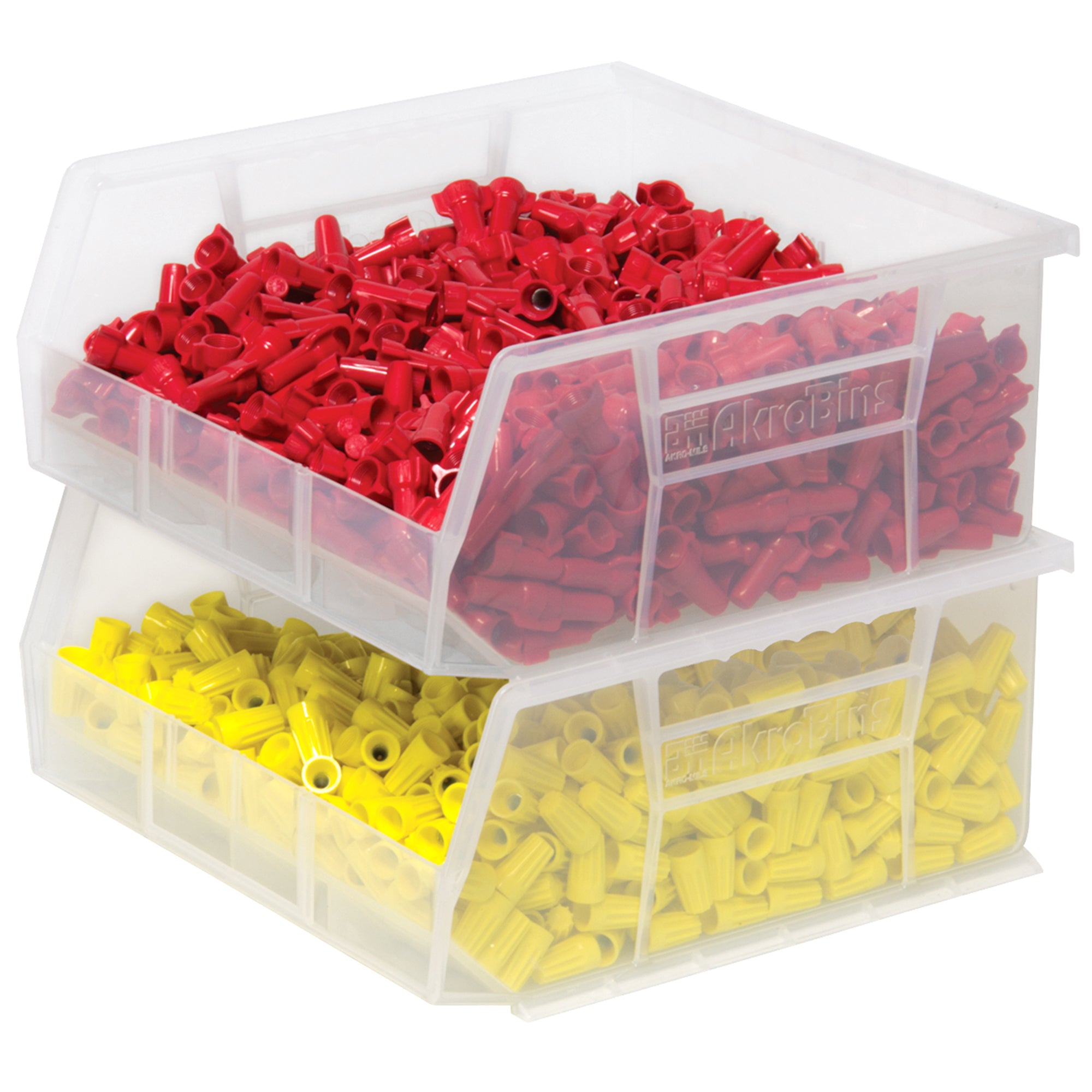 Akro-Mils 6 Pack AkroBins Plastic Storage Bins, Space-Saving Organizers, Clear - VMInnovations