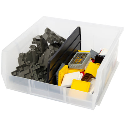Akro-Mils 6 Pack AkroBins Plastic Storage Bins, Space-Saving Organizers, Clear - VMInnovations