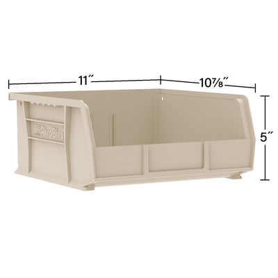 Akro-Mils 6 Pk AkroBins Plastic Storage Bins, Space-Saving Organizers (Open Box)