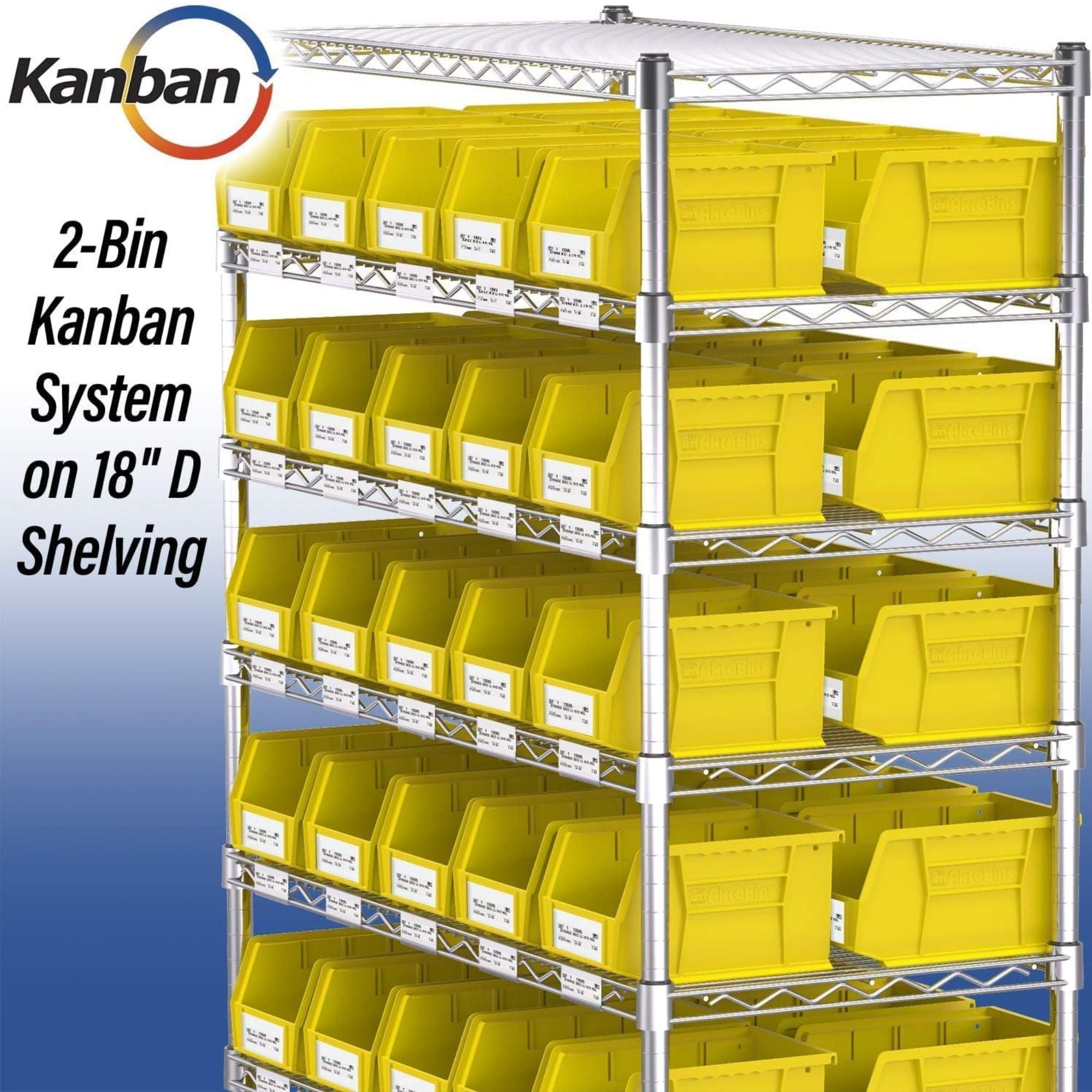 Akro-Mils 12 Pack AkroBins Plastic Storage Bins, Space-Saving Organizers, Stone - VMInnovations