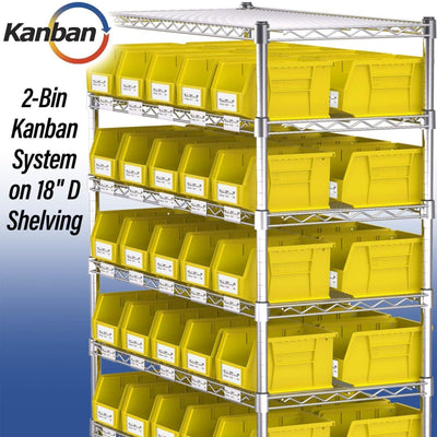 Akro-Mils 12 Pack AkroBins Plastic Storage Bins, Space-Saving Organizers, Stone - VMInnovations