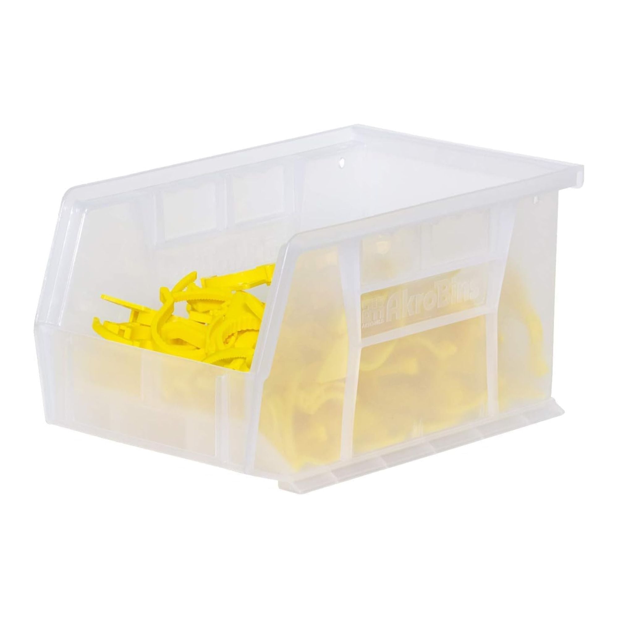 Akro-Mils 12 Pack AkroBins Plastic Storage Bins, Space-Saving Organizers, Stone - VMInnovations
