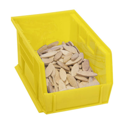 Akro-Mils 12 Pack AkroBins Plastic Storage Bins, Space-Saving Organizers, Stone - VMInnovations