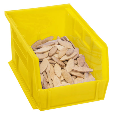 Akro-Mils 12 Pack AkroBins Plastic Storage Bins, Space-Saving Organizers, Yellow - VMInnovations