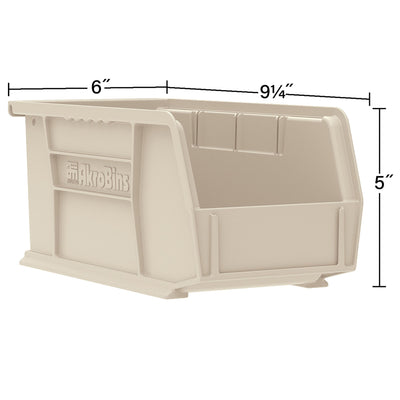 Akro-Mils 12 Pack AkroBins Plastic Storage Bins, Space-Saving Organizers, Yellow - VMInnovations