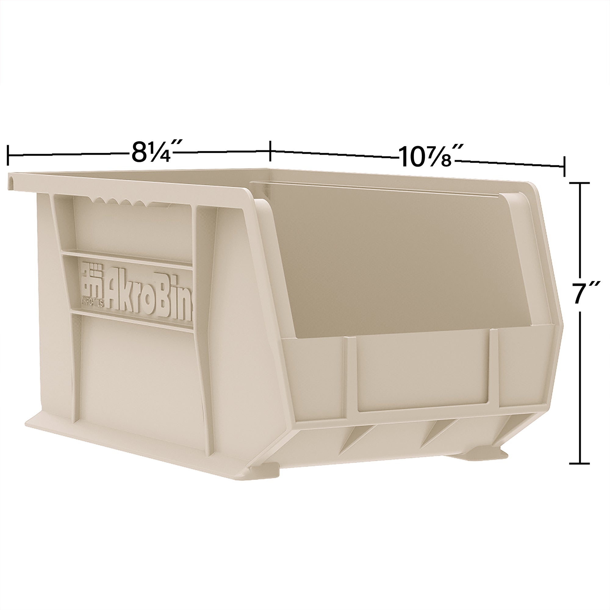 Akro-Mils 6 Pk AkroBins Plastic Storage Bins, Space-Saving Organizers (Open Box)