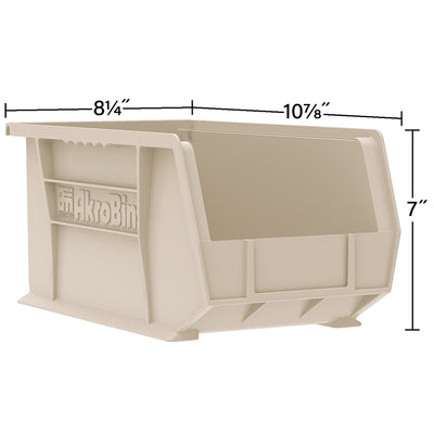 Akro-Mils 6 Pk AkroBins Plastic Storage Bins, Space-Saving Organizers (Open Box)