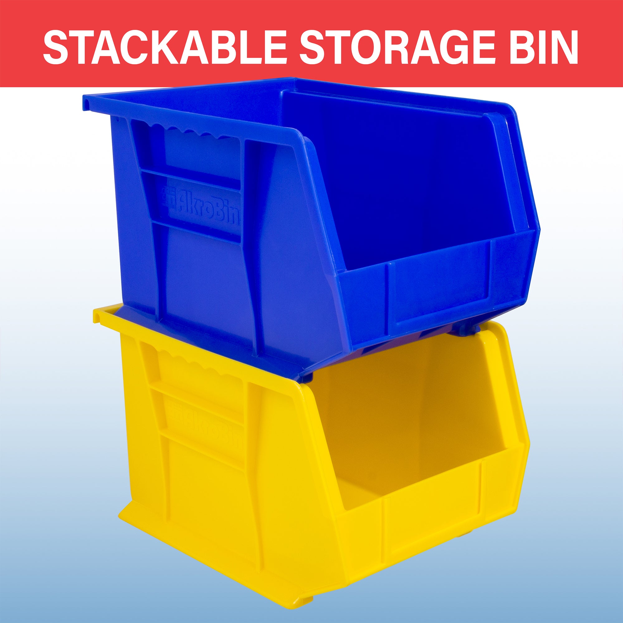 Akro-Mils 6 Pk AkroBins Plastic Storage Bins, Space-Saving Organizers (Open Box)